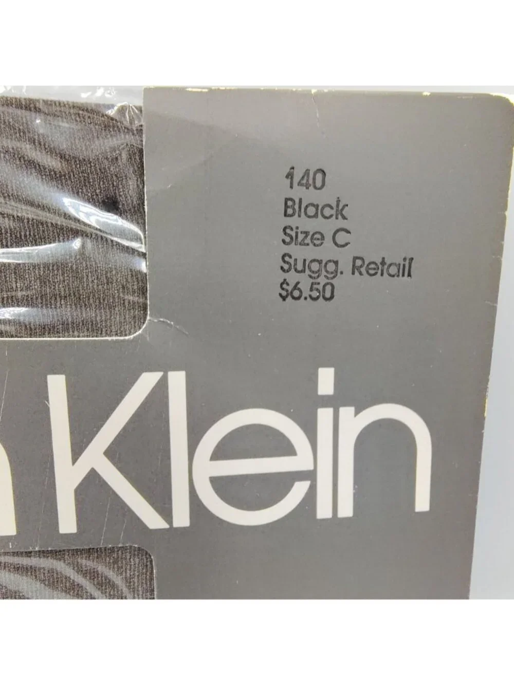 Calvin Klein Fashion Pantyhose Black Size C Sheer To Waist Sandaltoe Vintage